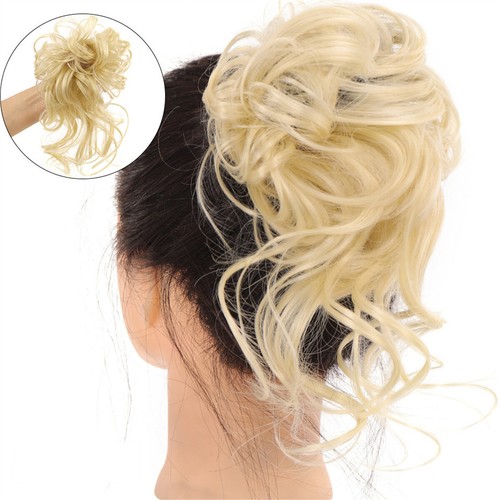 Natural Lady Curly Messy Bun Hair Piece Bobble Scrunchie Fake Hair Extensions - Picture 3 of 18