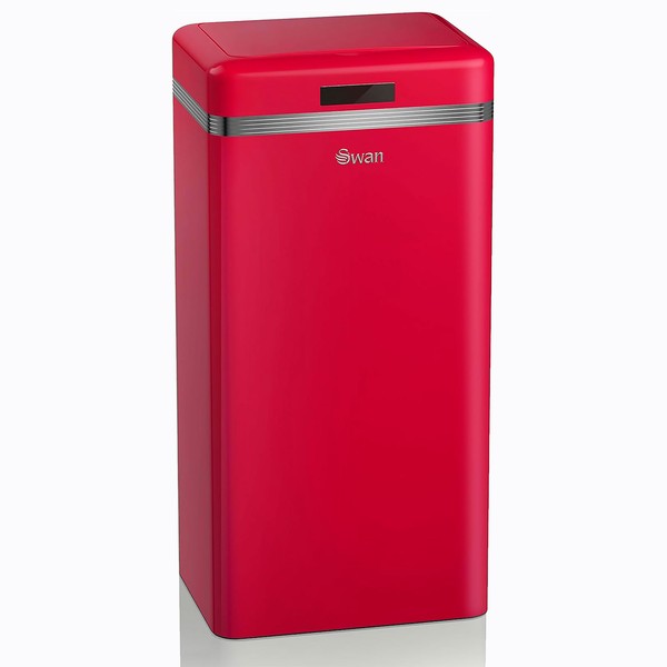 Retro Cubo de Basura Cocina Automático, Sensor de Movimiento, 45L, Metálico