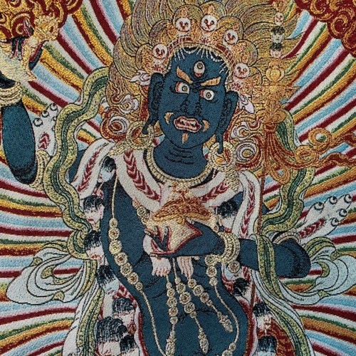 Tapiz Mural 35" Decoración Tíbet Tela de Seda Bordado Budismo Vajrayogini tangka - Imagen 6 de 8