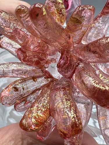 Centrotavola Barovier & Toso Murano Bianco Laticino Macchie Oro Rosa Ricciolo - Foto 12 di 20