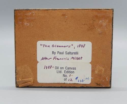 Paul Saltarelli The Gleaners Oil Painting Artisan Dollhouse Miniature 1:12 - Picture 3 of 3