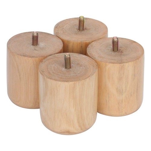 4x Wooden Sofa Legs replacement tapered feet for stool bed chair TURNED WOOD - Picture 8 of 12