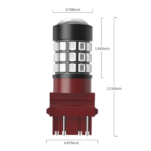 Bombilla/lámpara trasera de freno con señal de giro trasera Alla Lighting 39 LED para Ford, roja - Imagen 7 de 11