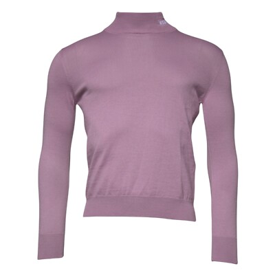 MSGM Sweater Purple Wool Knit Turtle Neck LongSleeve Pullover IT46/US36/S 360usd