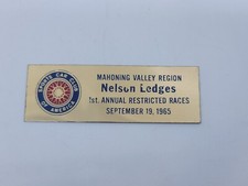 1965 Nelson Ledges Mahoning Valley 1st Restricted Races Dash Emblem Plaque SCCA