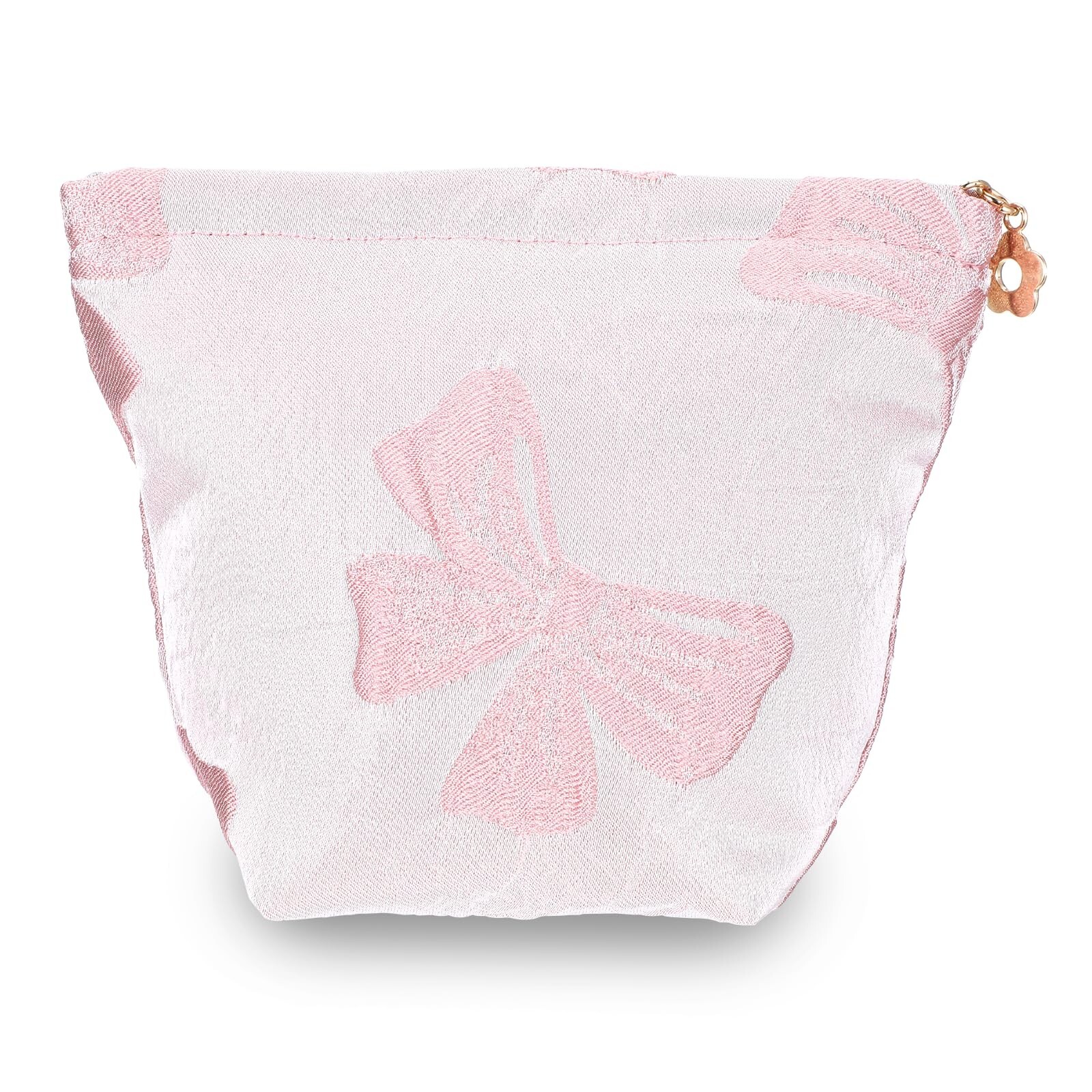 Large Capacity Elegant Bow Preppy Makeup Bag for Cosmetics Accessories-image