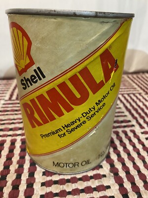 Empty Composite 1 Qt Shell Rimula Motor Oil Can