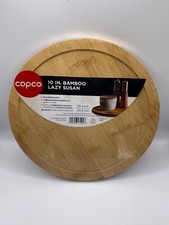 Image of Copco 10 in Natural Bamboo Lazy Susan Condiments Tray New/Sealed