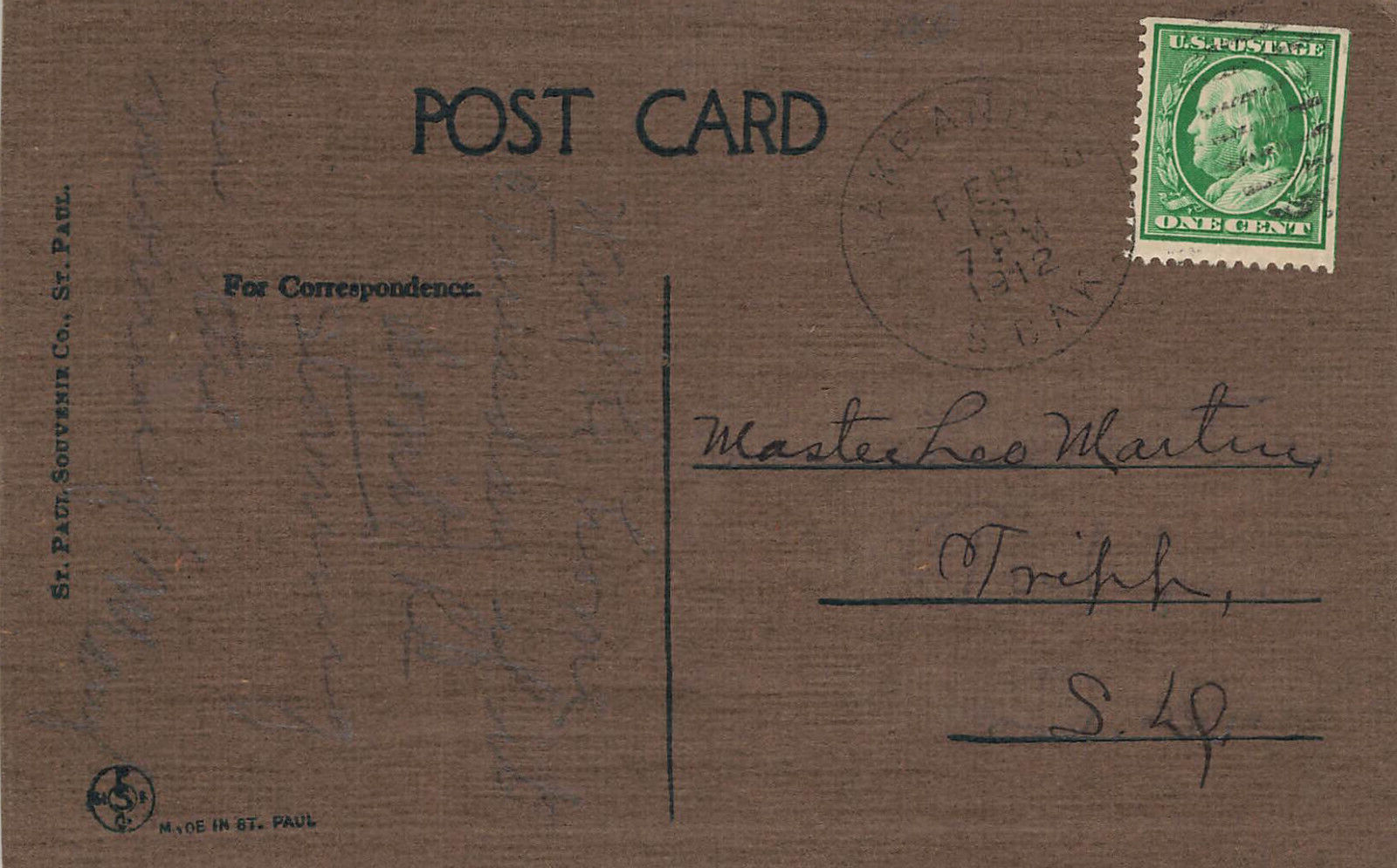 PUBLIC SCHOOL HOUSE POSTCARD LAKE ANDES SD SOUTH DAKOTA 1912 eBay