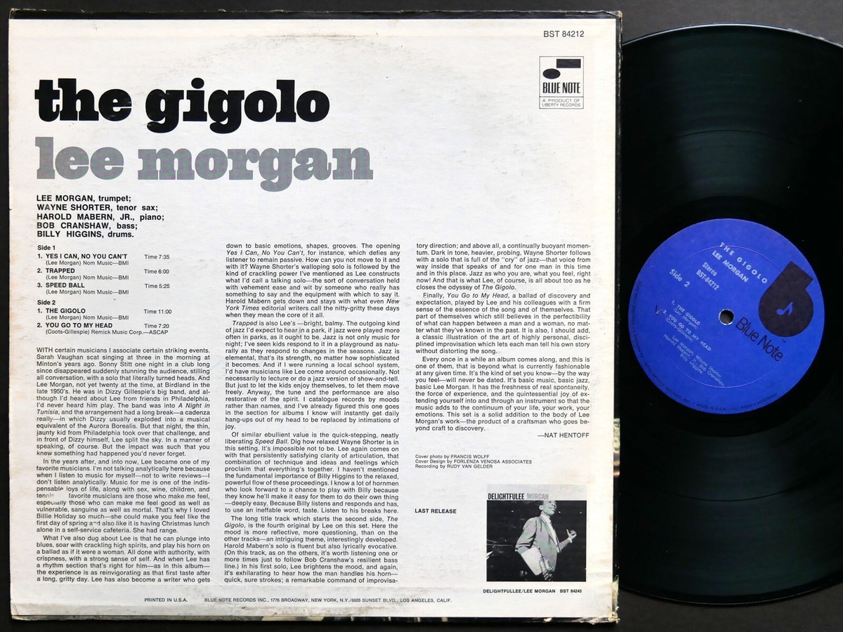 LEE MORGAN The Gigolo LP BLUE NOTE BST 84212 US 1973 Wayne Shorter