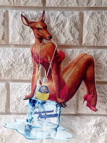 "PUB Orangina Affiche STICKER" ORANGINA 70cm par 40cm