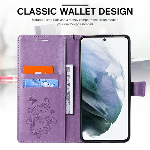 Butterfly Leather Card Wallet Case For Samsung S25 S24 S23 S22 S21 Ultra Plus - Foto 3 di 72