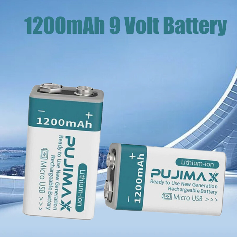 Rechargeable Batteries 9V USB Rechargeable Batteries Battery Pack Lot-image