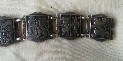 Bracelet Ancien Homme Du Pays Basque En Argent Poinçonné - Occasion 'dans Son Jus'