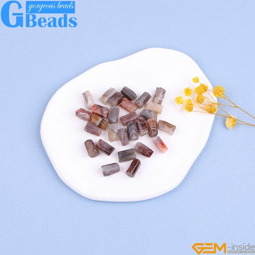 Natural Assorted Gemstone Faceted Tube Column Beads for Jewelry Making 8x12mm - Picture 70 of 192