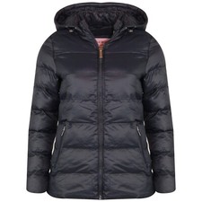 New Womens Ladies Quilted Padded Bubble Hooded Warm Puffer Jacket *MANY COLOURS*