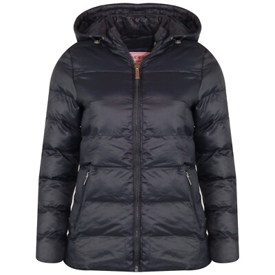 New Womens Ladies Quilted Padded Bubble Hooded Warm Puffer Jacket *MANY COLOURS*