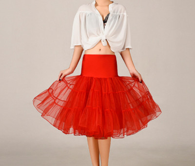 Damen Unterrock Röck Petticoat Rockabilly Röcke Dirndl Rock Vintage Tüllrock 50s