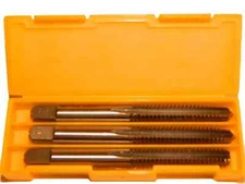 TAP SETS HSS Straight Flute 3 Piece Taper Plug Bottoming Ground Made In USA LST