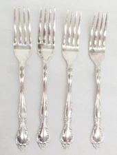 Oneida Community Silverplate Dinner Forks 7.5" Lot of 4  TF