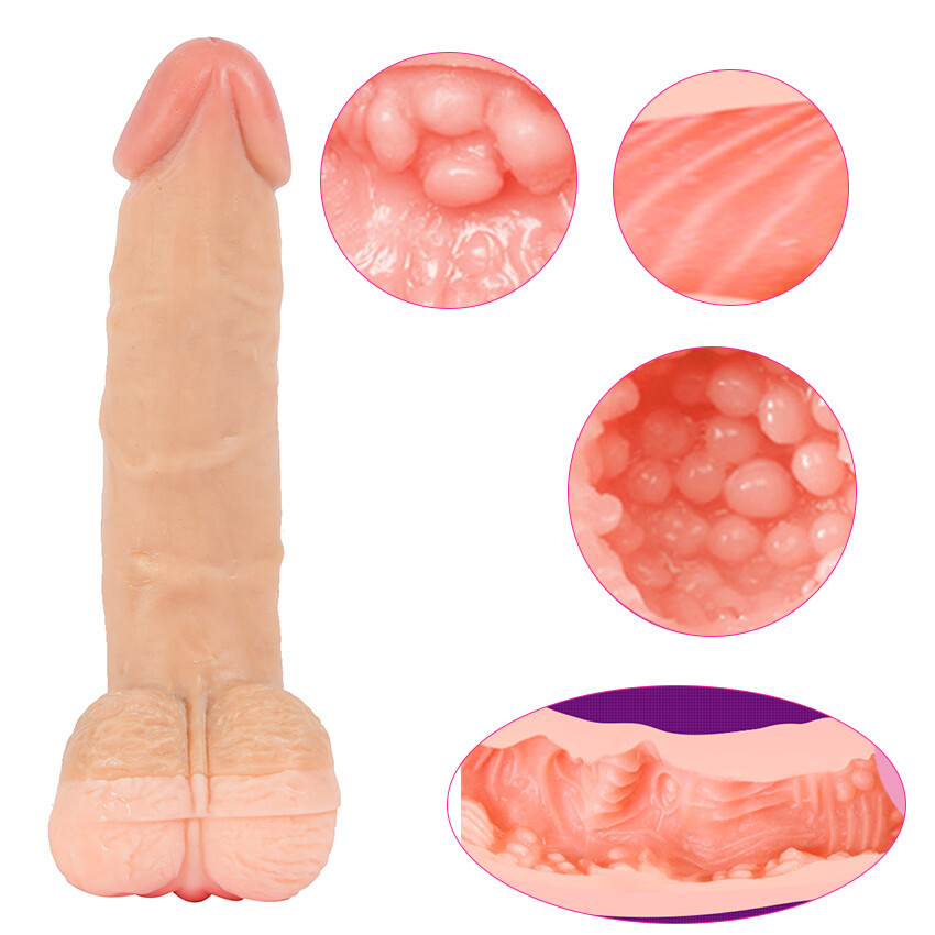 Realistic Huge Penis Sleeve Dildo Male Masturbator Vagina Pussy Cup Anal  Plug | eBay