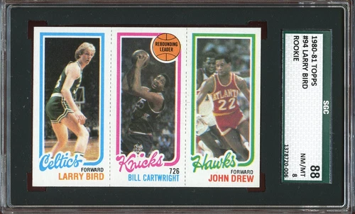 1980-81 Topps LARRY BIRD Rookie graded SGC 8
