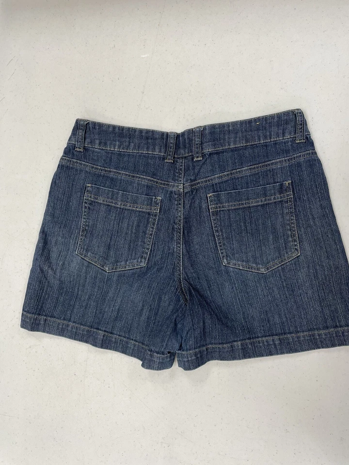 Pantalones Cortos Mujer Denim Prefaded Merona Fit 1 Frente Plano Talla 8 Usados en Excelente Condición Foto 3 de 4