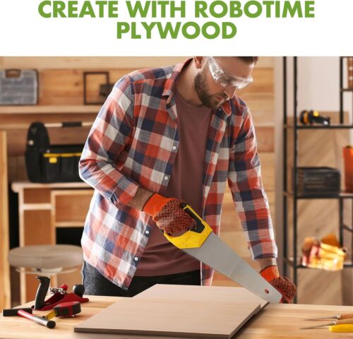 ROBOTIME 3mm Unfinished Plywood 6 Pcs Plywood Crafting Wood Sheets Laser Cutting - Picture 16 of 42
