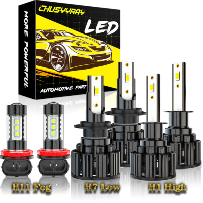 For Renault Duster 2013-2016 Kit H1 H7 LED Headlight H11 Fog Light Combo Bulbs