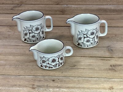 Hornsea Lancaster Cornrose Pottery 2 x große Milchkännchen 1 x Sauciere Vintage