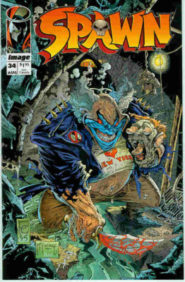 Spawn # 34 (Greg Capullo, Todd McFarlane, 2  pin-ups, Freak) (USA, 1995)