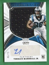 TERRACE MARSHALL 2021 CHRONICLES ROOKIE SILHOUETTES AUTO /75 PANTHERS