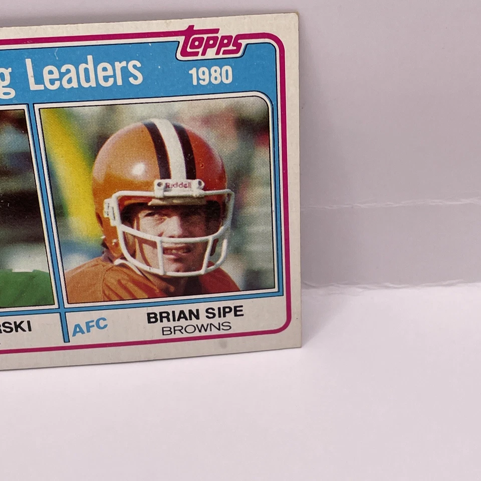 1981 Topps 1980 Passing Leaders - # 1 Ron Jaworski Eagles , Brian Sipe Browns - Image 4 of 4