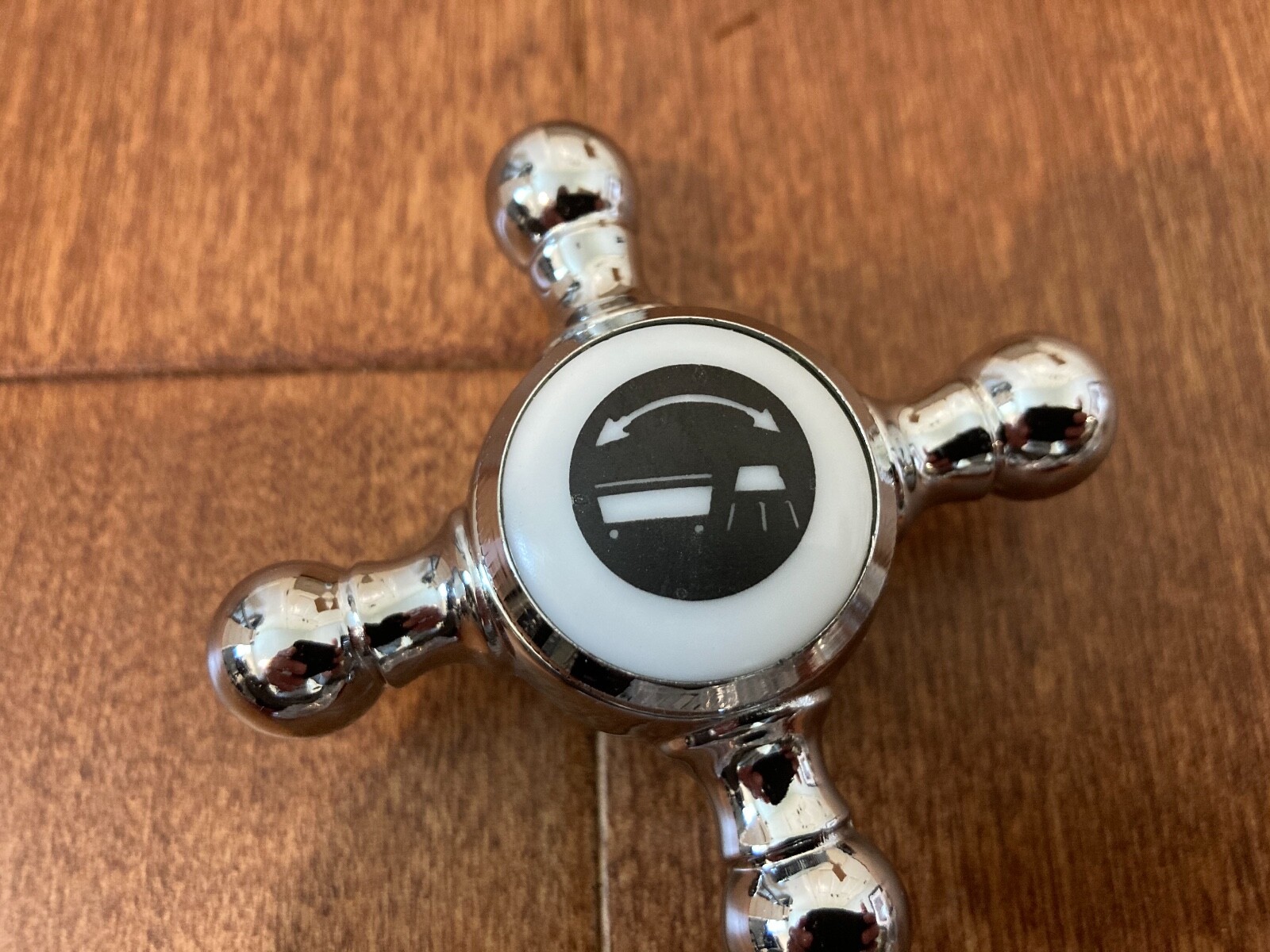 JADO PORCELAIN SHOWER DIVERTER TUB REPLACEMENT CROSS KNOB HANDLE POLISHED CHROME eBay