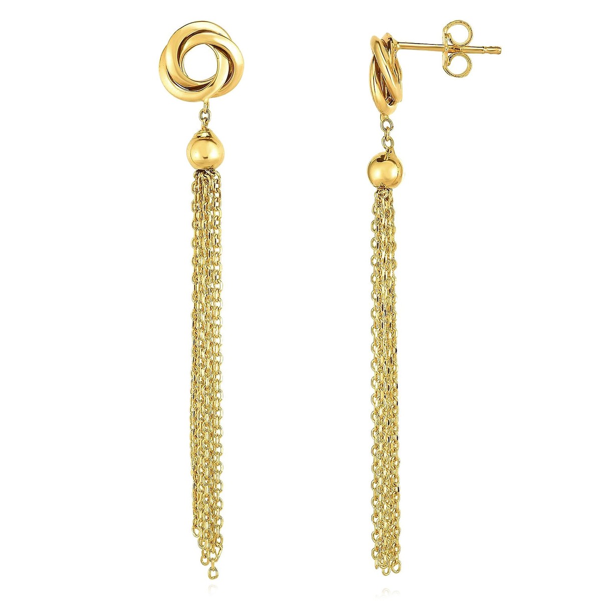 ピアス STONEHENgE Love Knot 14K drop earrings 49454-unknown-yellow-gold--