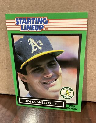 JOSE CANSECO 1989 KENNER STARTING LINEUP CARD - OAKLAND ATHLETICS