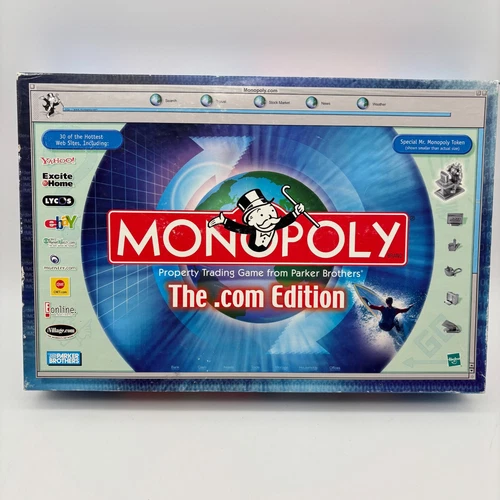 VINTAGE Monopoly The .com Edition COMPLETE Parker Brothers 2000 DotCom Dot Com
