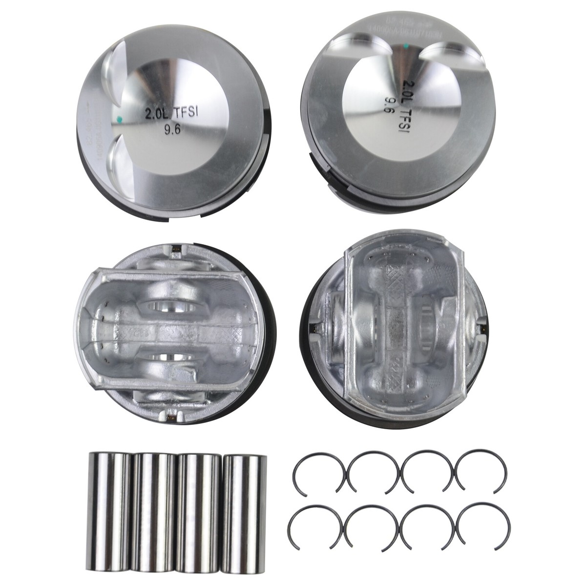 4x Kolben Satz 23 Mm Für VW Passat Golf Audi A3 A4 Skoda Seat 1.8 TSI CDA CDH
