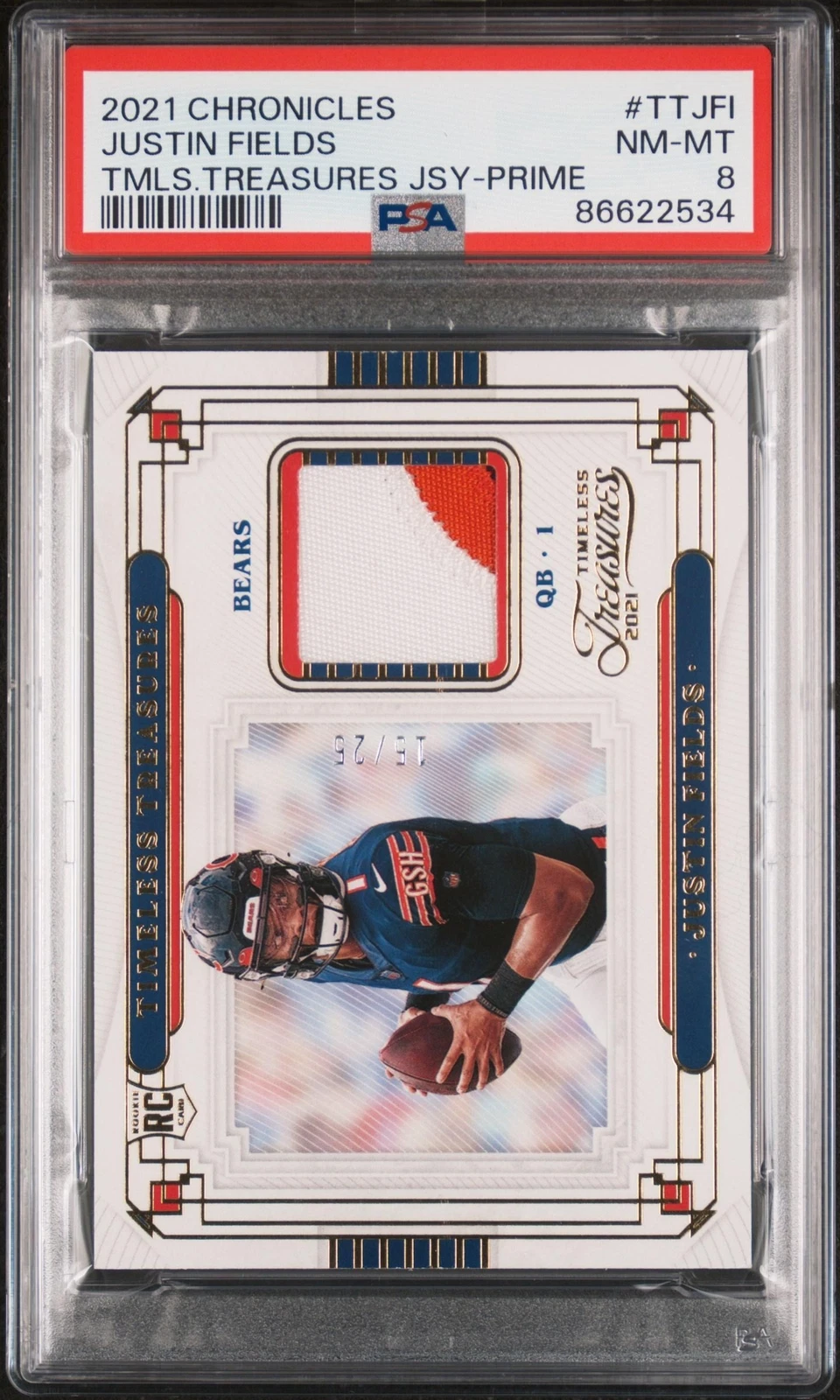 Justin Fields Panini Chronicles Timeless Treasures Jerseys #TTJFI Prime