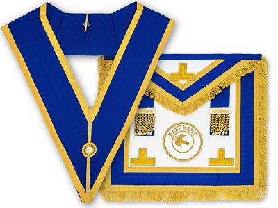 Freimaurer Provinz komplettes Kleid Set - Freimaurer Schürze, Kragen und Abzeichen - Englisch