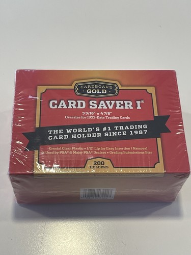 200 COUNT Cardboard Gold Card Saver 1 Semi Rigid Holders Top Loaders Greta Value - Picture 3 of 4