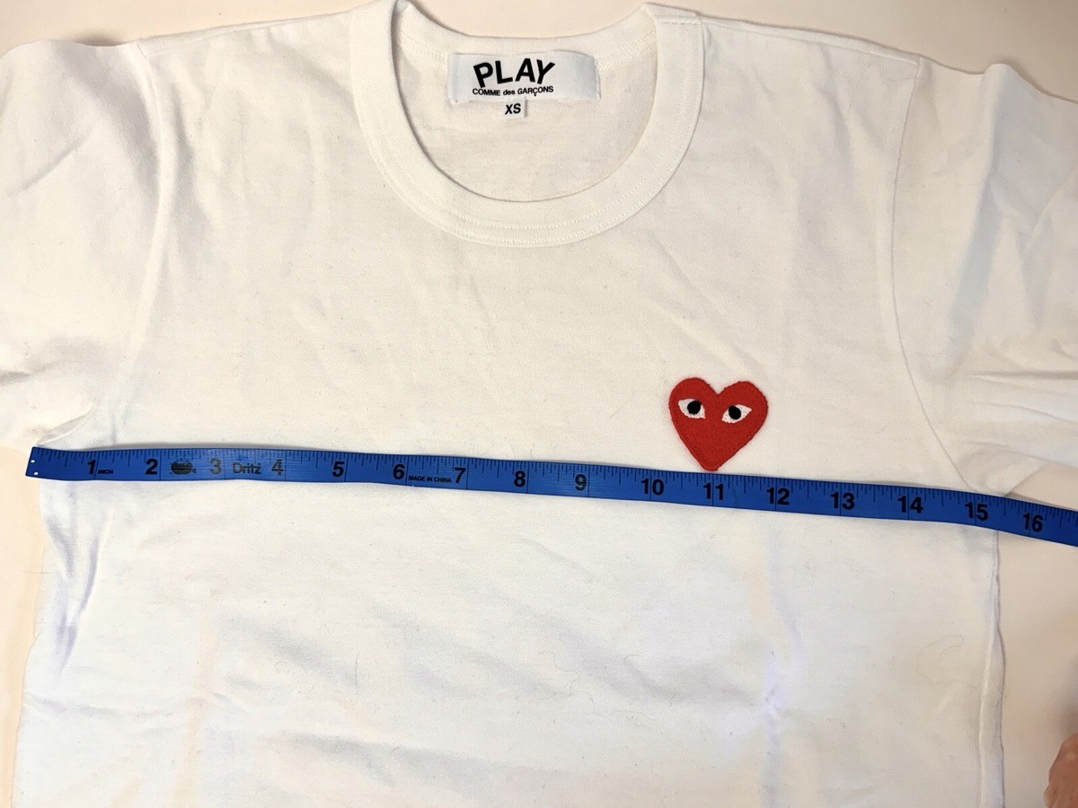 NWOT Comme des Garçons PLAY Logo Patch Camo Heart T-shirt