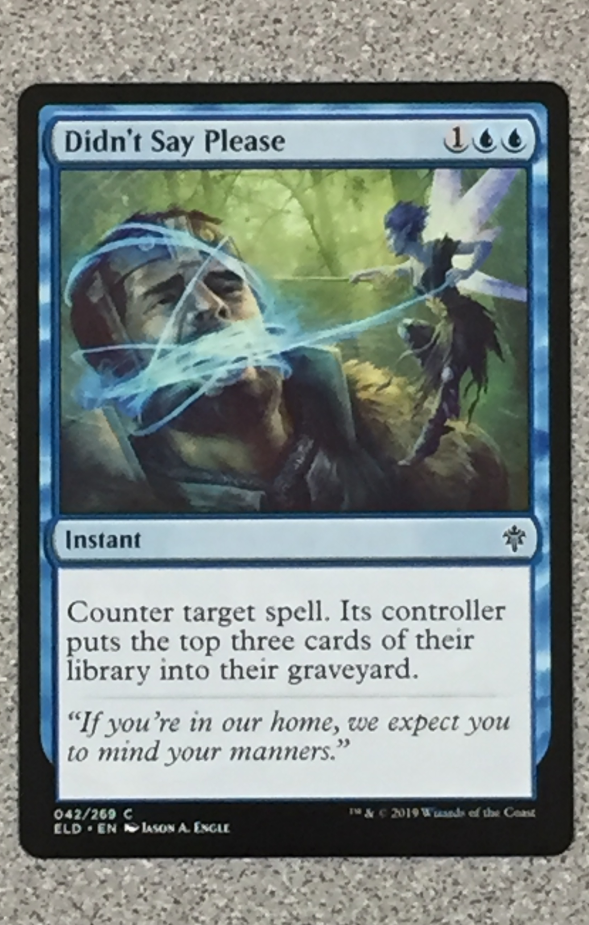MTG DIDN'T SAY PLEASE 1X- THRONE OF ELDRAINE - COMMON - NM - MTG