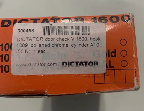 Refrigerated Boxes Door Closer Dictator