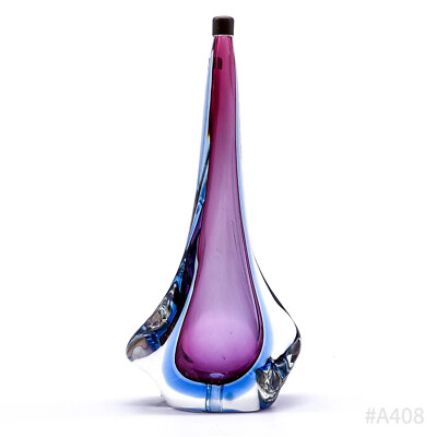 Vintage Murano Flavio Poli Seguso 'Sommerso' Lamp Base, Mouth-blown 50s