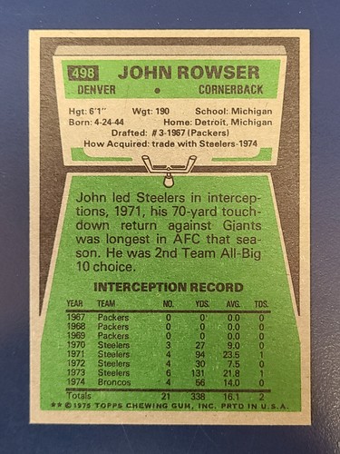 1975 Topps Football Cards Complete Your Set You Pick Choose Each #326 - 528 - Picture 241 of 277