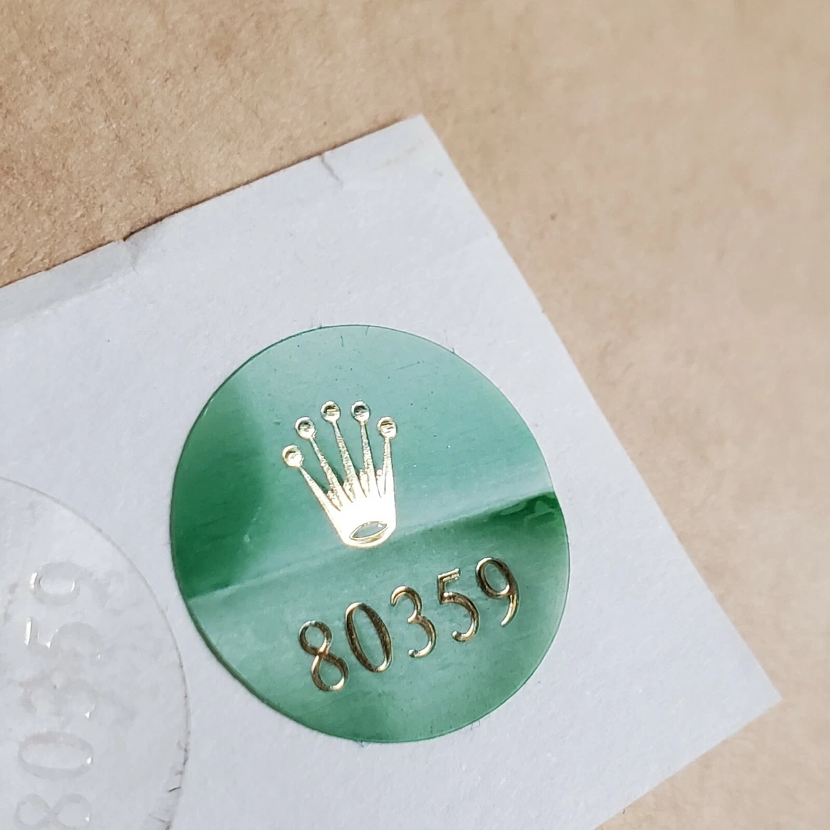 Rolex 80359 White Gold Pearlmaster Case Back Hologram Sticker