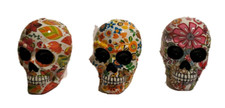 5" Sugar Skull Decoration, DOD, Dia De Los Muertos, Day of the Dead Multicolor