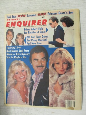 NATIONAL ENQUIRER MAGAZINE JULY 12, 1983 BURT REYNOLDS LONI ANDERSON LINDA EVANS