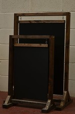 WOODEN FRAME SWINGING PAVEMENT SIGN A-BOARD CHALKBOARD choice of size and panel 